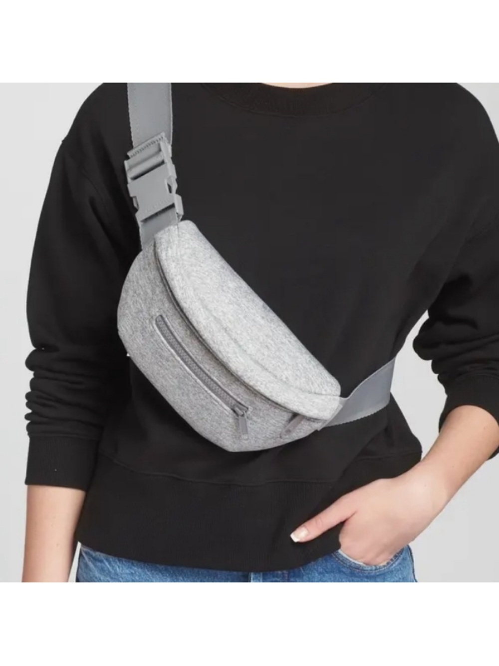 Dagne Dover Heather Gray Belt Bag